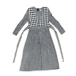 J.B.S. Navy and White Checkered Maxi Dress